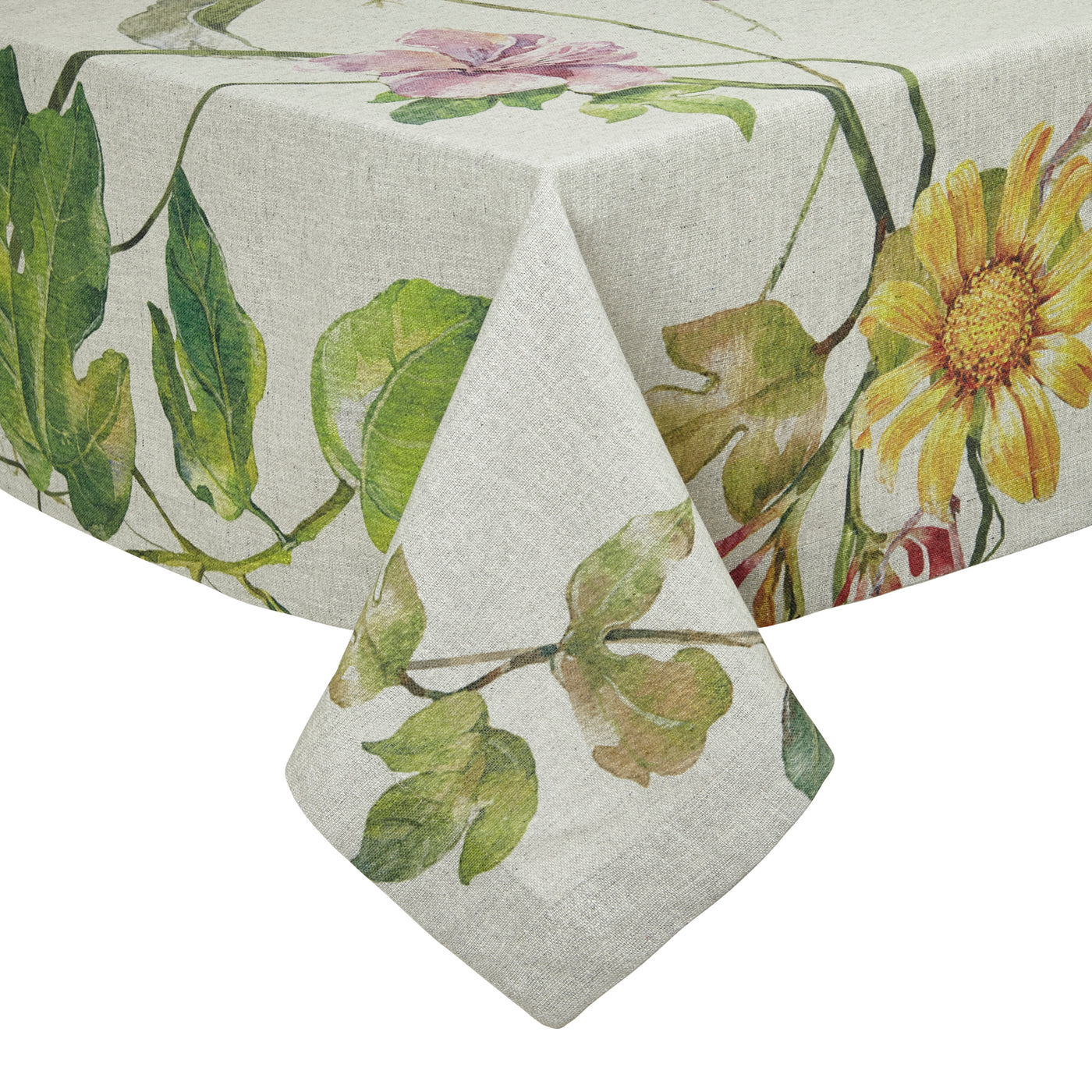 floral tablecloth, colorful tablecloth