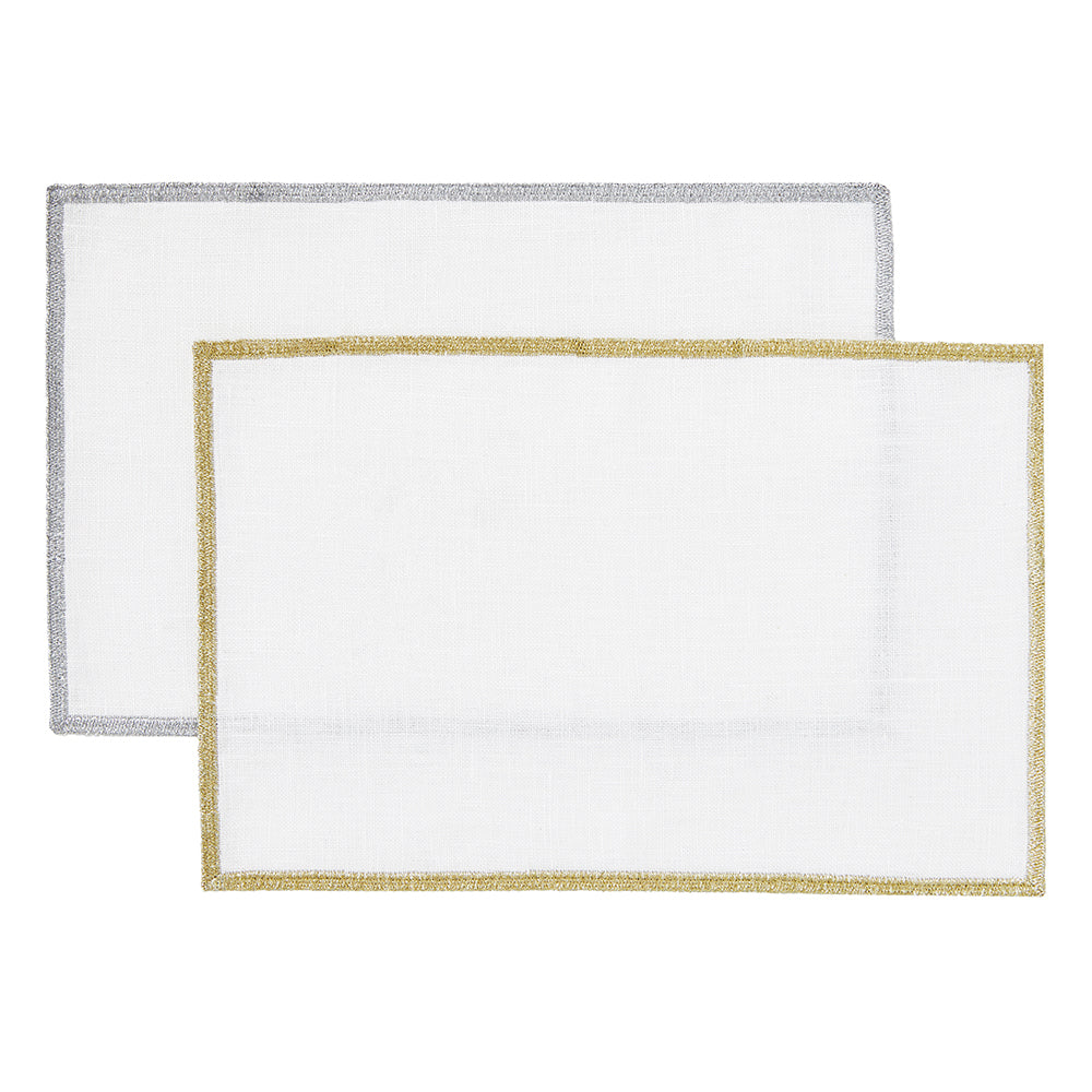 Bel Air Metallic Cocktail Napkins, S/4