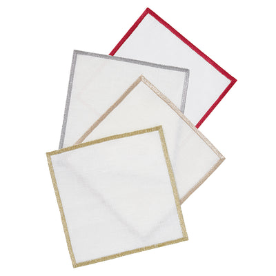 Bel Air Metallic Cocktail Napkins, S/4