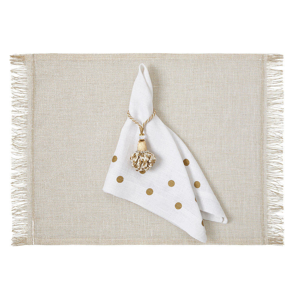Belle Metallic Napkins, S/4 - Mode Living Tablecloths