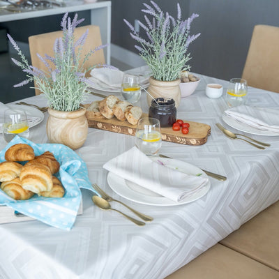 Brussels Tablecloth taupe with matching napkins