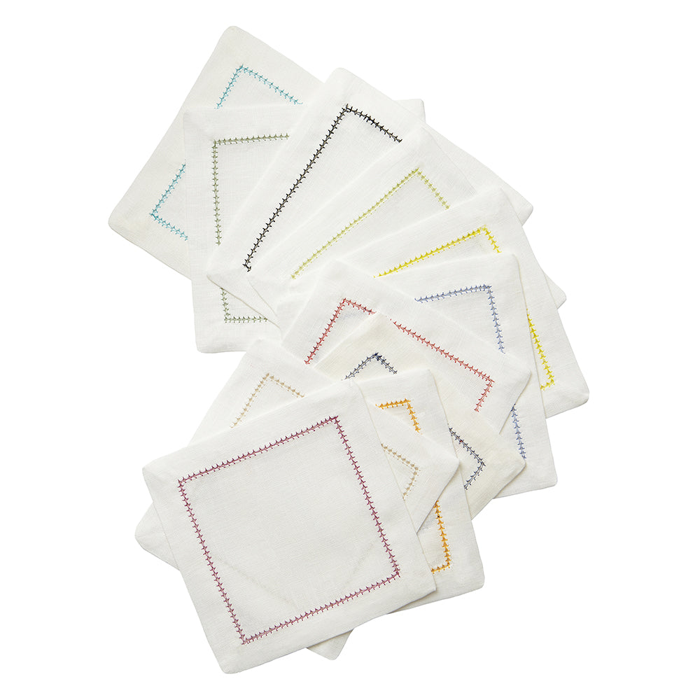 Dolce Colors Cocktail Napkins, S/4