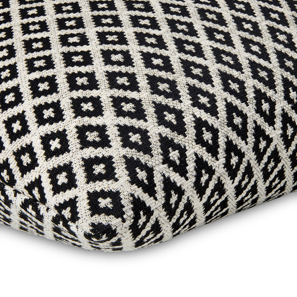 Black diamond and gold decorative pillow