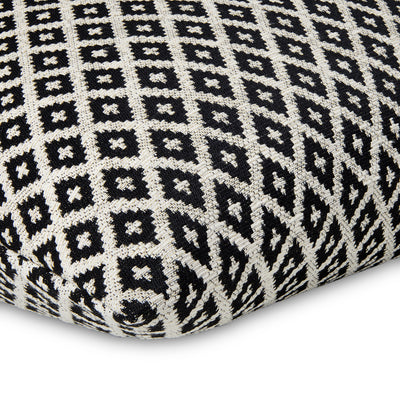 Black diamond and gold decorative pillow