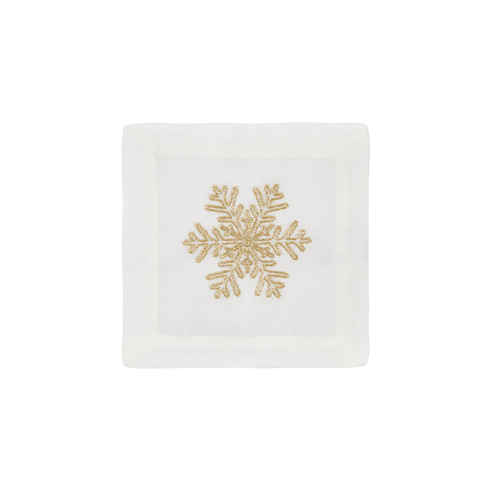 Snowflake Cocktail Napkins S/4